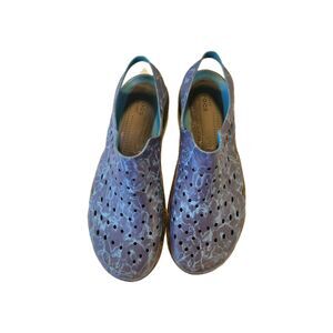 Blue Swiftwater Wave Iconic Comfort Crocs Size 12